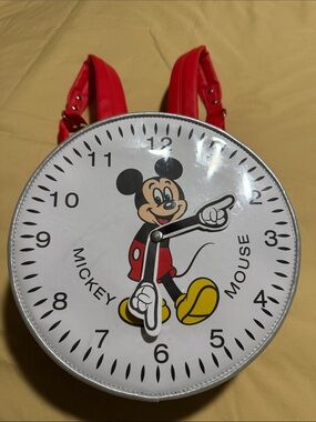 Disney Mickey Mouse Round Clock-Face Backpack